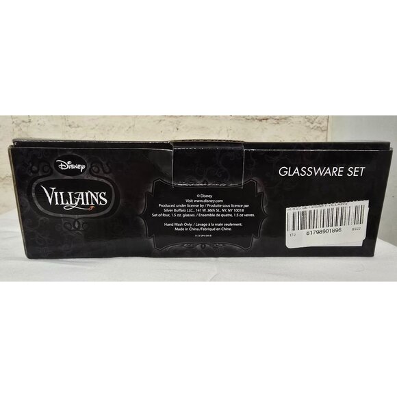 NEW Disney Villains Glassware Ursula Maleficent Evil Queen Cruella Shot Glasses - Picture 4 of 4